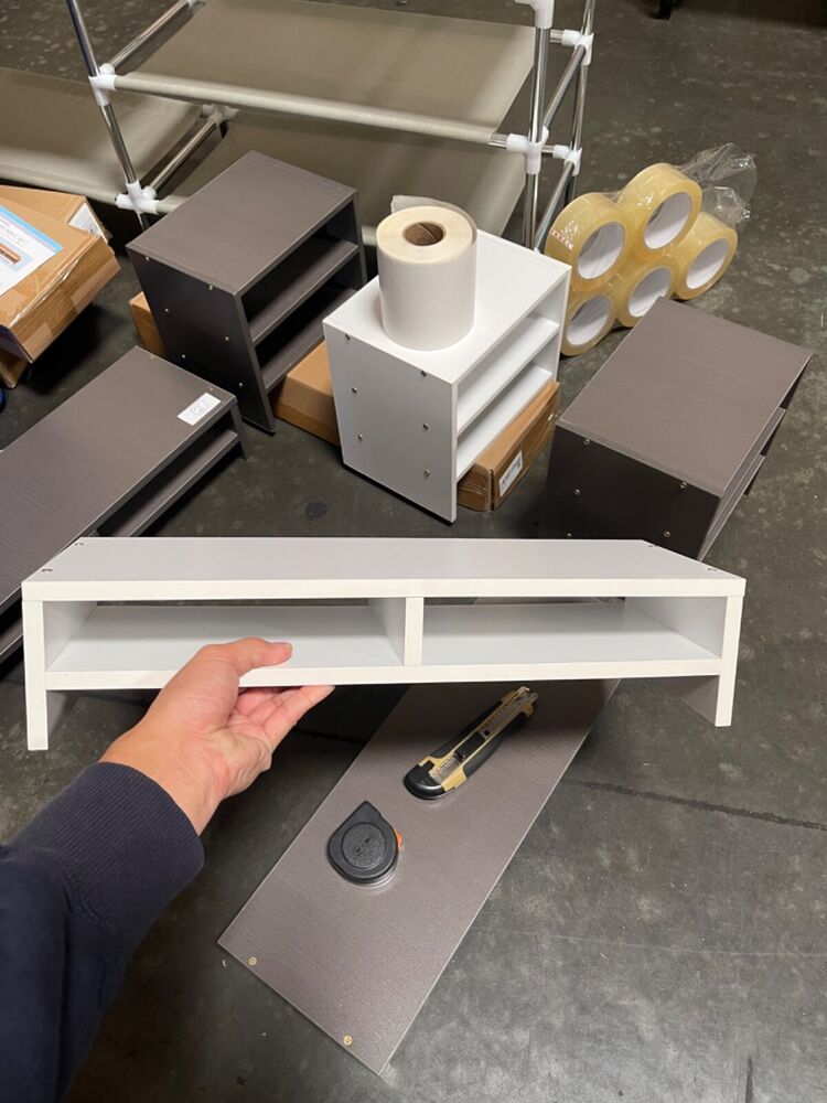 2 Tier Monitor Stand Riser with Cable Management