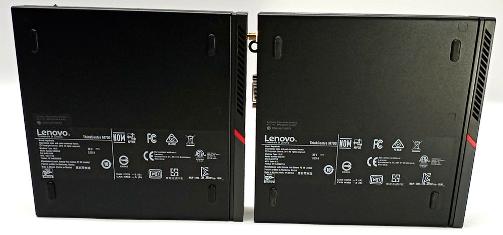 Lot of 2 Lenovo ThinkCentre M700 Desktops with Pentium G4400T Processor