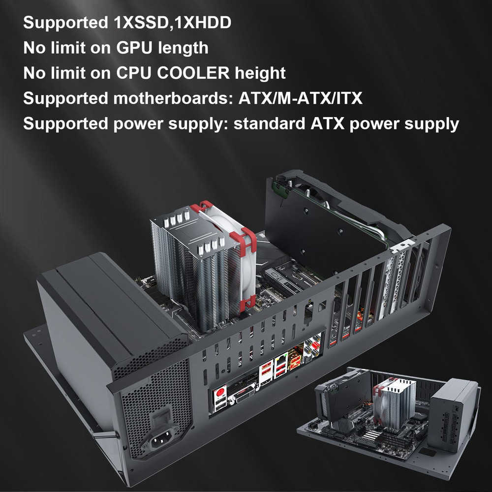 Premium ATX Open Chassis Gaming Case