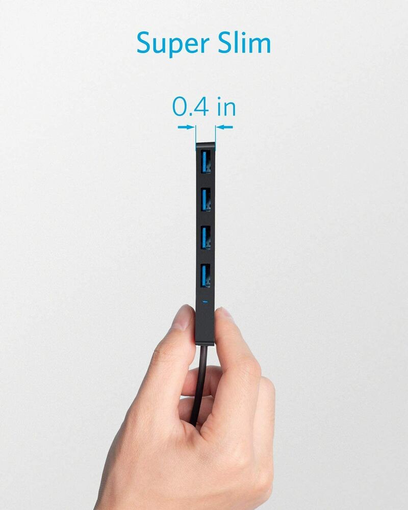 Anker 4-Port Ultra-Slim USB 3.0 Hub with 2ft Cable for Mac Pro HDD