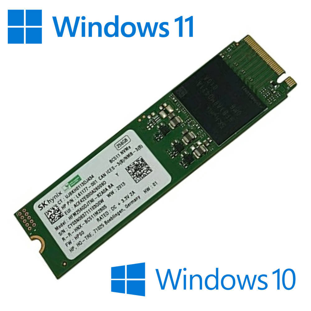 High-Speed M.2 NVMe SSD with Pre-installed Windows 10/11 Pro