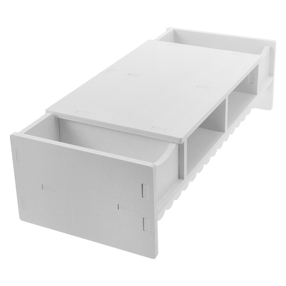 Ergonomic Monitor Stand with Storage Shelf - Office Organizer