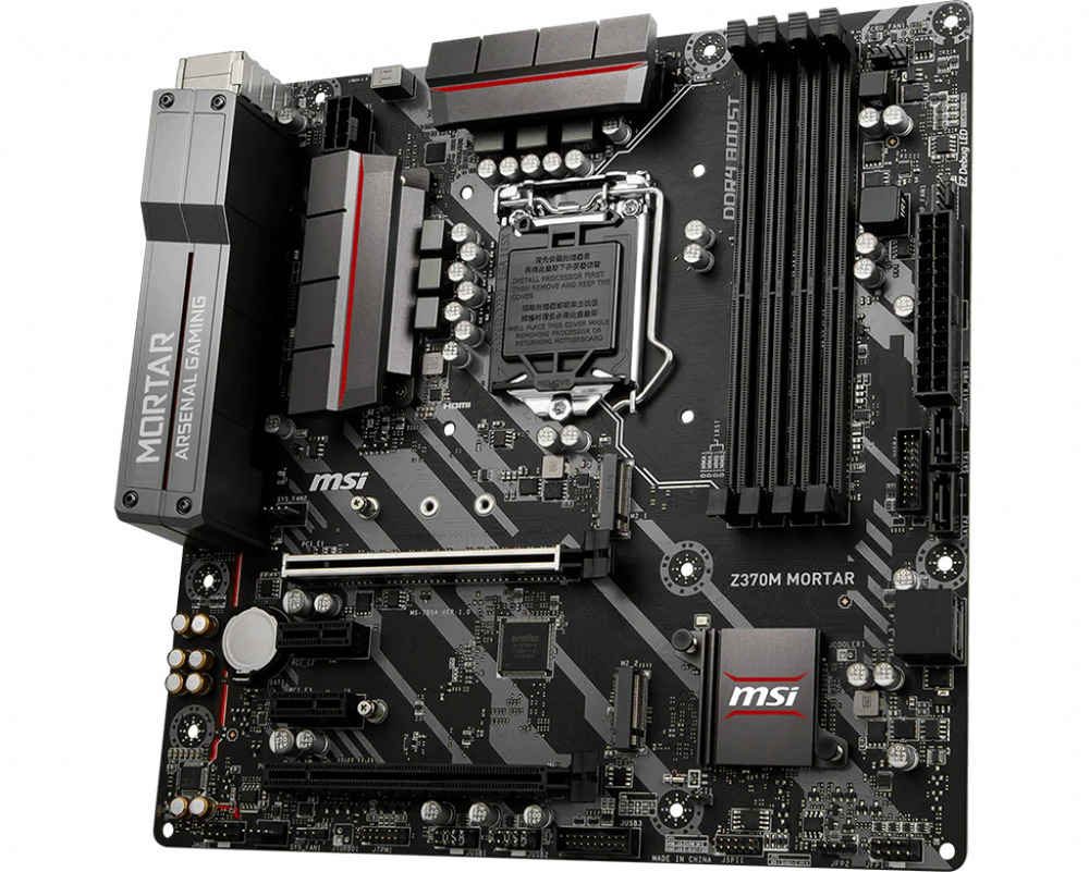 MSI Z370M MORTAR LGA 1151 Intel Z370 Micro ATX Motherboard