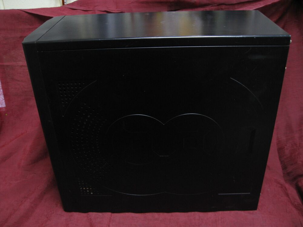 Retro Black DIY Gaming PC Case - 2000s Style