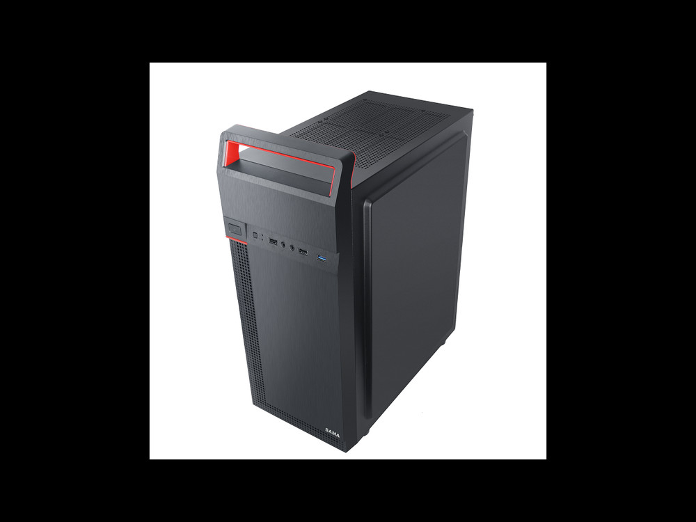 SAMA S88-TG Black Steel Mid Tower Gaming Computer Case with Tempered Glass