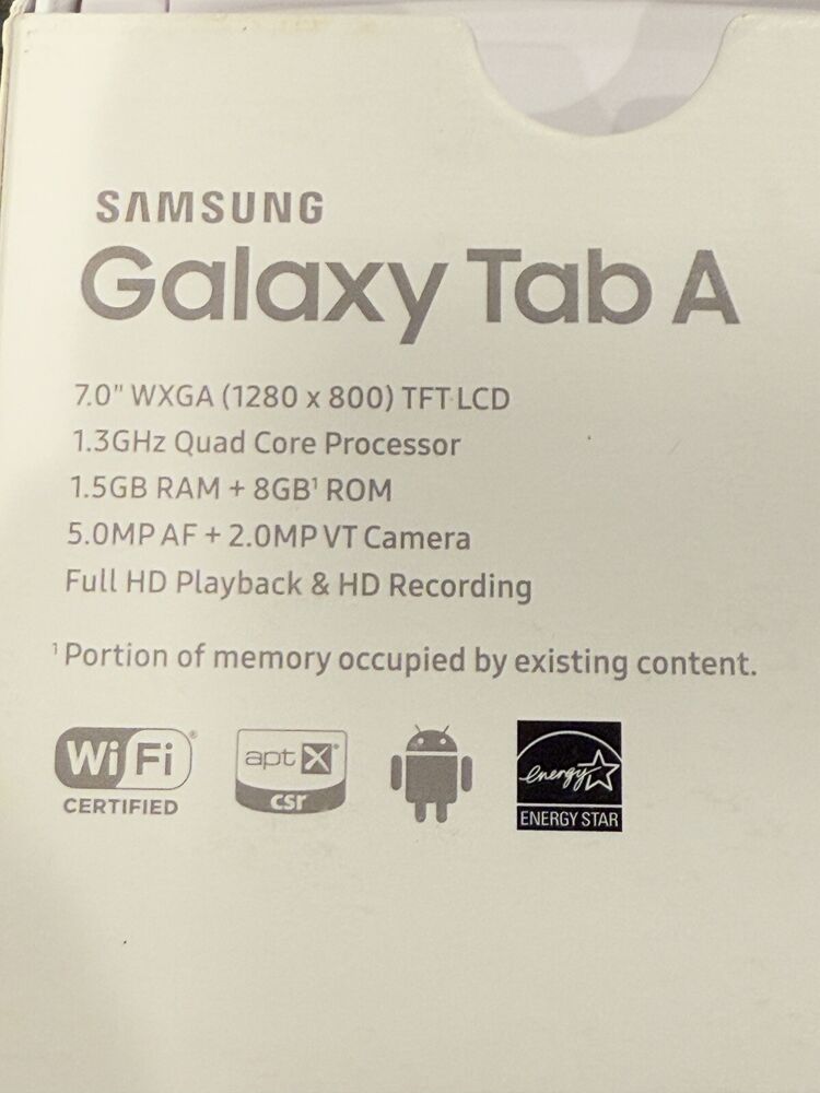 Samsung Galaxy Tab A 7 with 8GB RAM and 32GB SD Card, Black WIFI Tablet