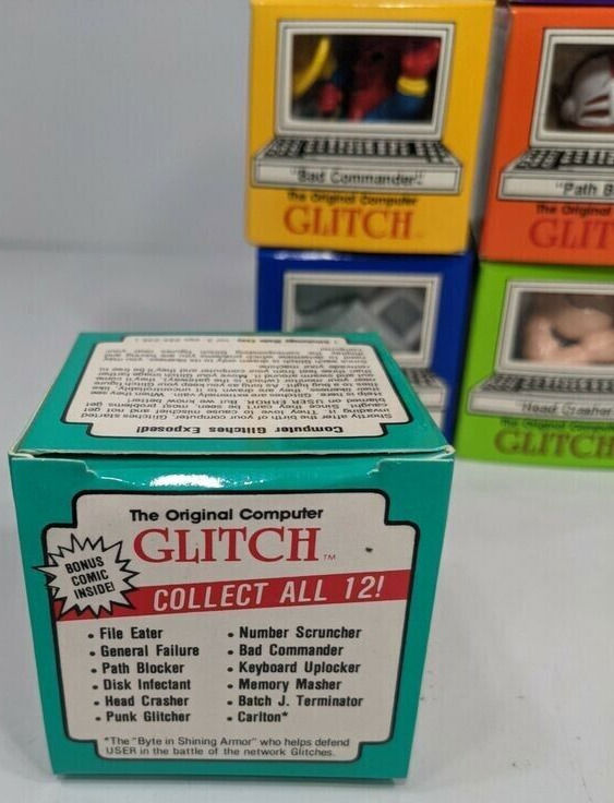 Vintage Computer Glitch Humor Figures Set of 12