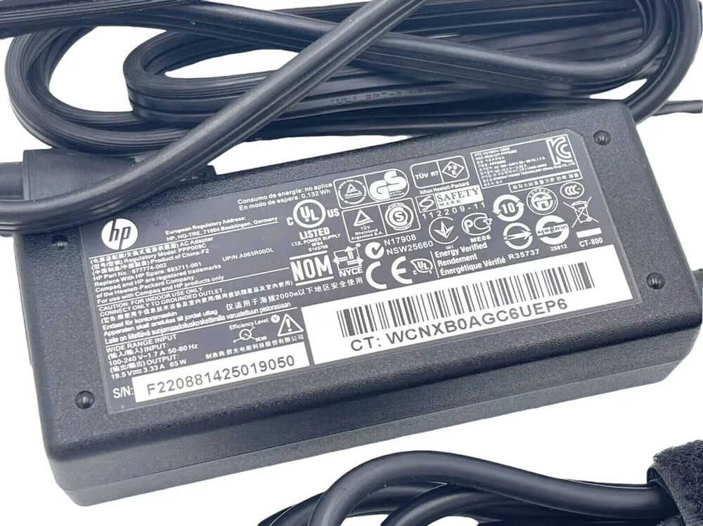 Genuine OEM HP 65W Big Barrel Laptop Charger
