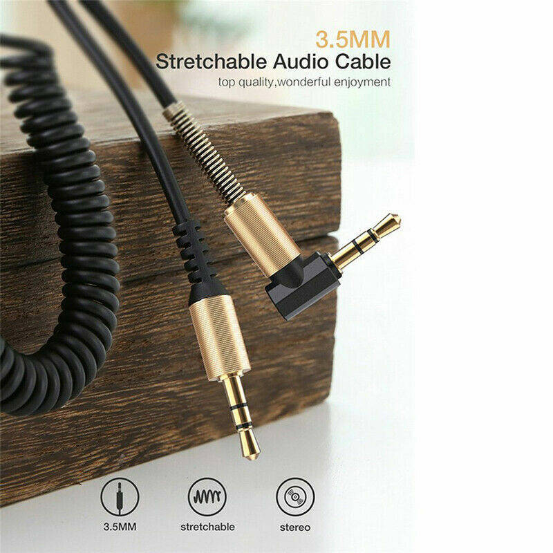 L-Shaped 3.5mm Male to Male AUX Cable for Car Audio