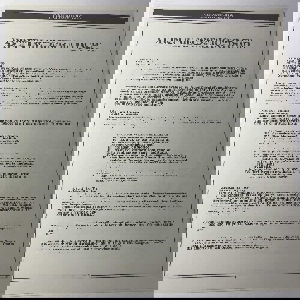 1986 Stuart Smith’s Adventure Construction Set for Amiga - Complete Vintage Gaming Experience