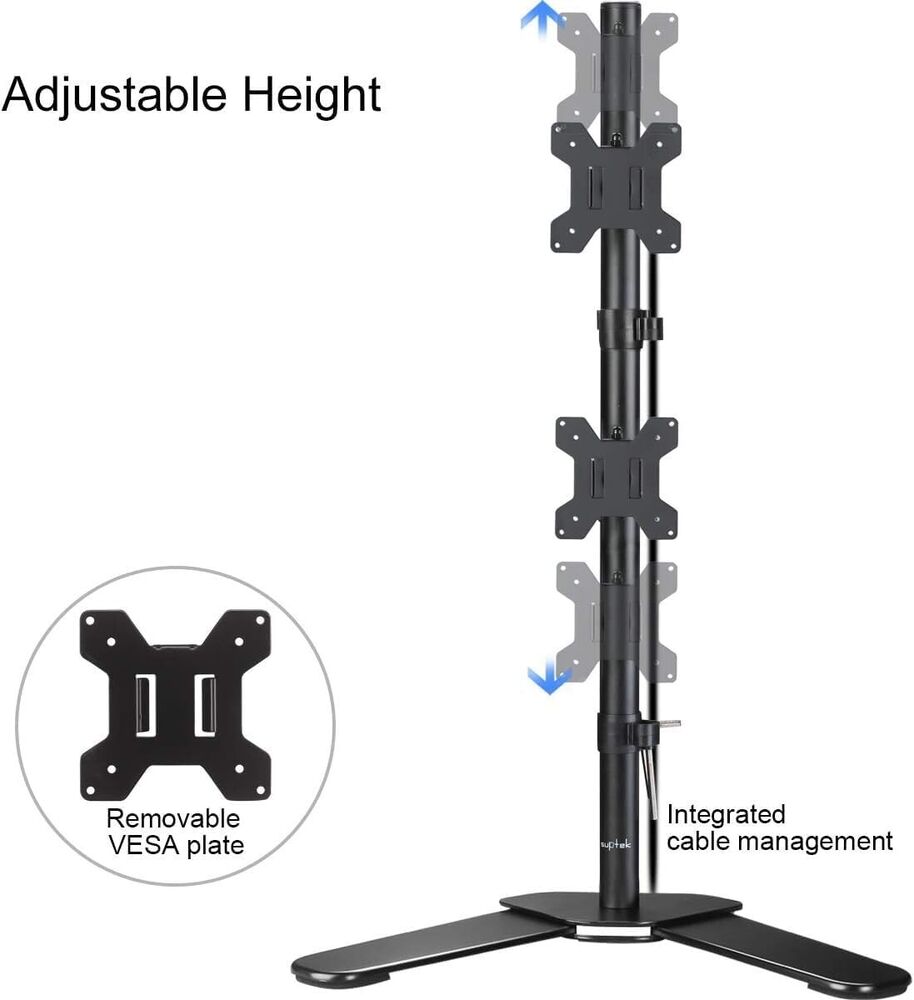 Versatile Dual Monitor Stand - Heavy Duty for 32" Screens