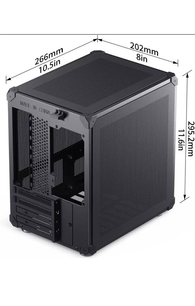 JONSBO C6 MAX M-ATX Desktop Case with Transparent Side Panel