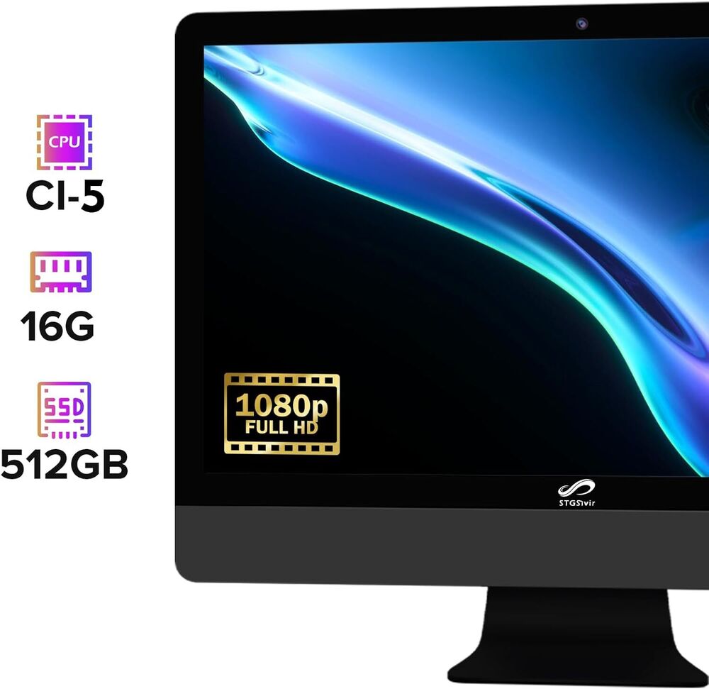 STGSivir All-in-One Computer with 22" LED, Core i5, 512GB SSD, 16GB RAM