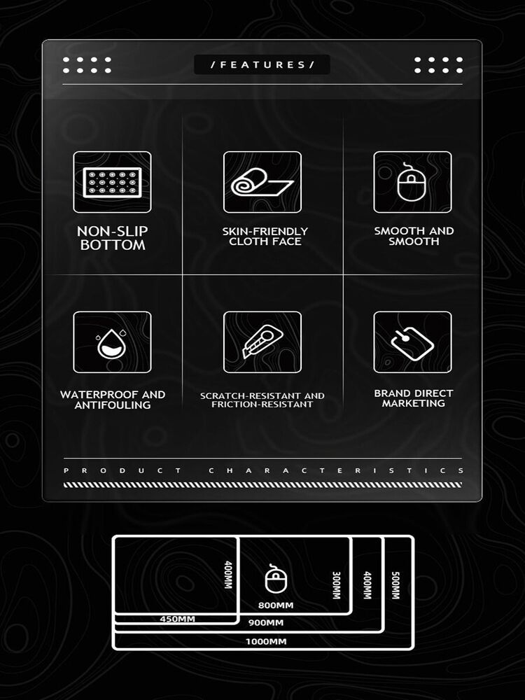Large Gaming Mouse Pad with Extended Keyboard Mat