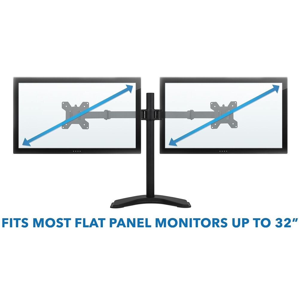 Mount-It! Dual Monitor Stand - Adjustable and Versatile for 19-32 Inch Screens