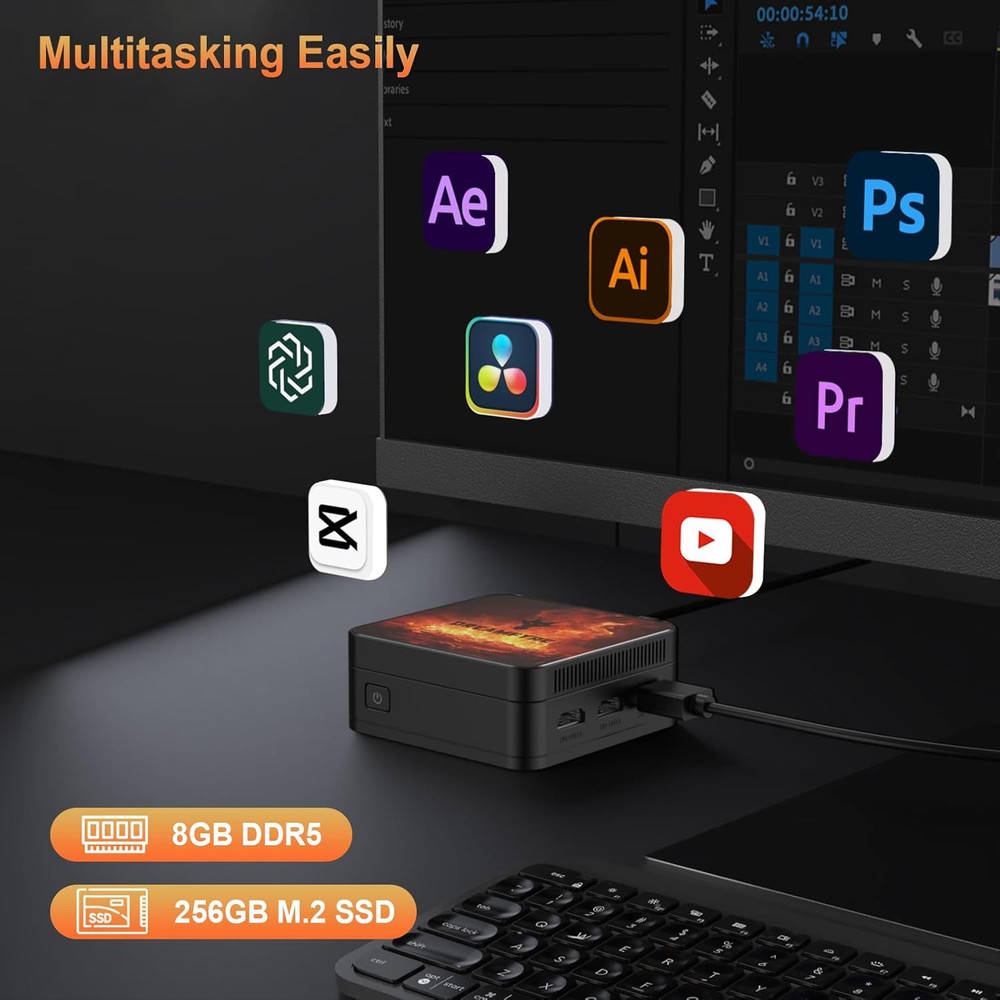 Mini PC Alder Lake-N95 with 8GB RAM and 256GB Storage