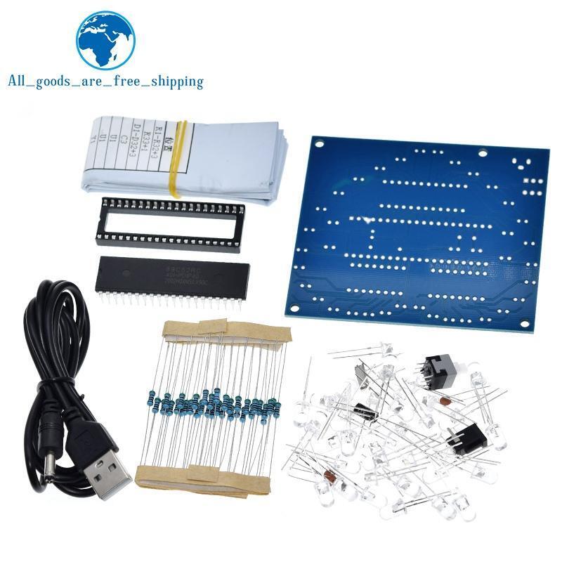 Heart-Shaped RGB LED Microcontroller DIY Kit