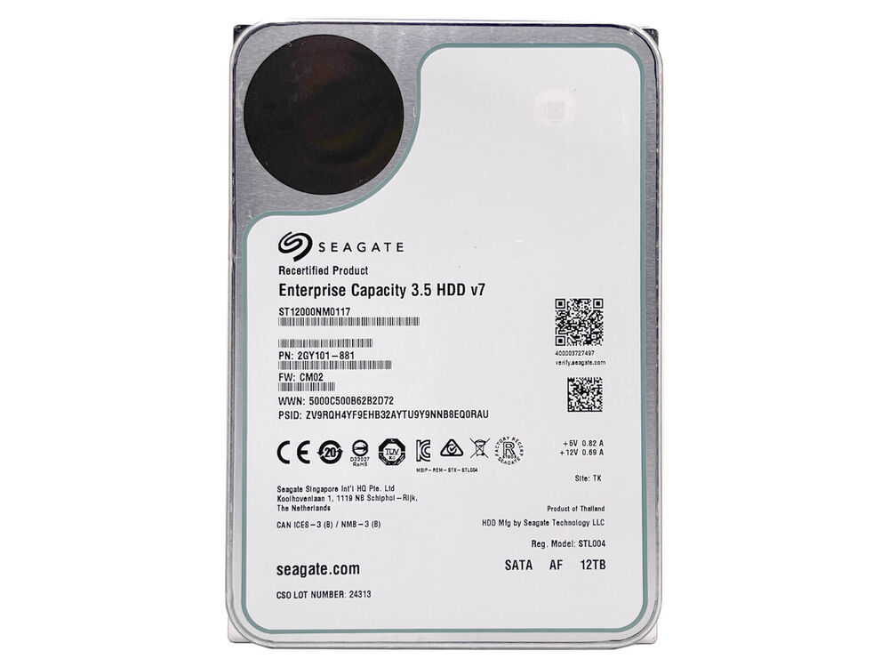 Seagate ST12000NM0117 12TB High-Capacity Enterprise Hard Drive