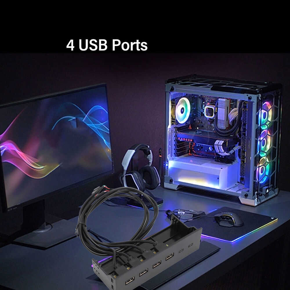 4-Port USB 3.0 Front Panel Hub with Optical Drive