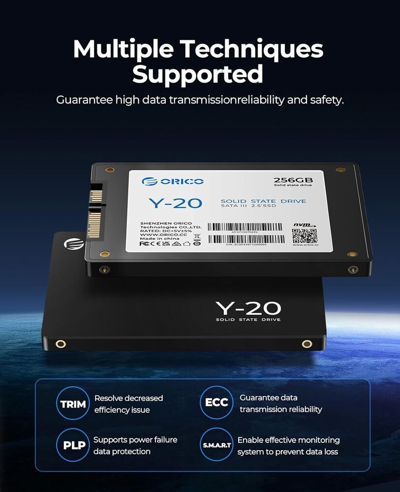 ORICO Y20 2TB SSD - High-Speed 2.5" SATA III Internal Storage Drive