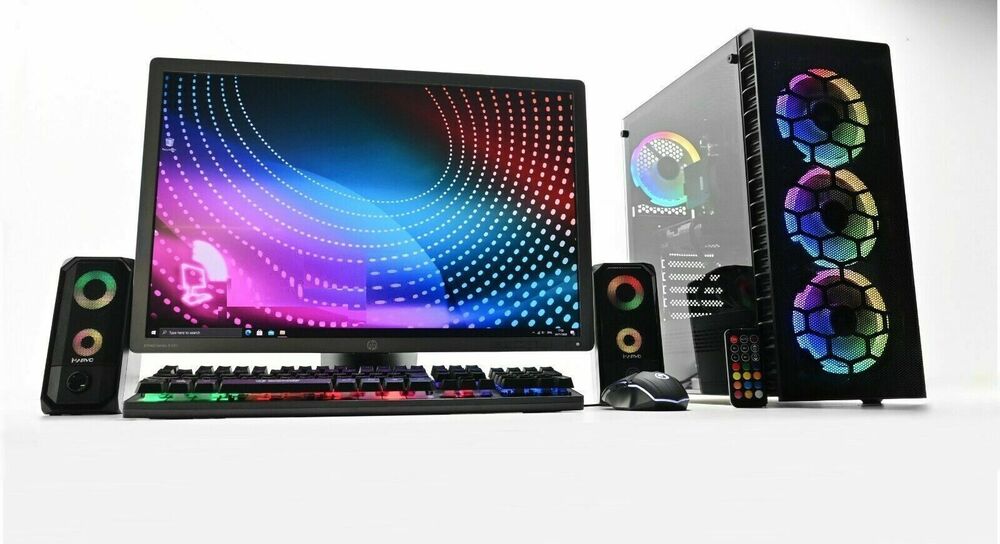 High-Performance Gaming PC with Intel i7 8700, 32GB RAM, SSD + 2TB HD