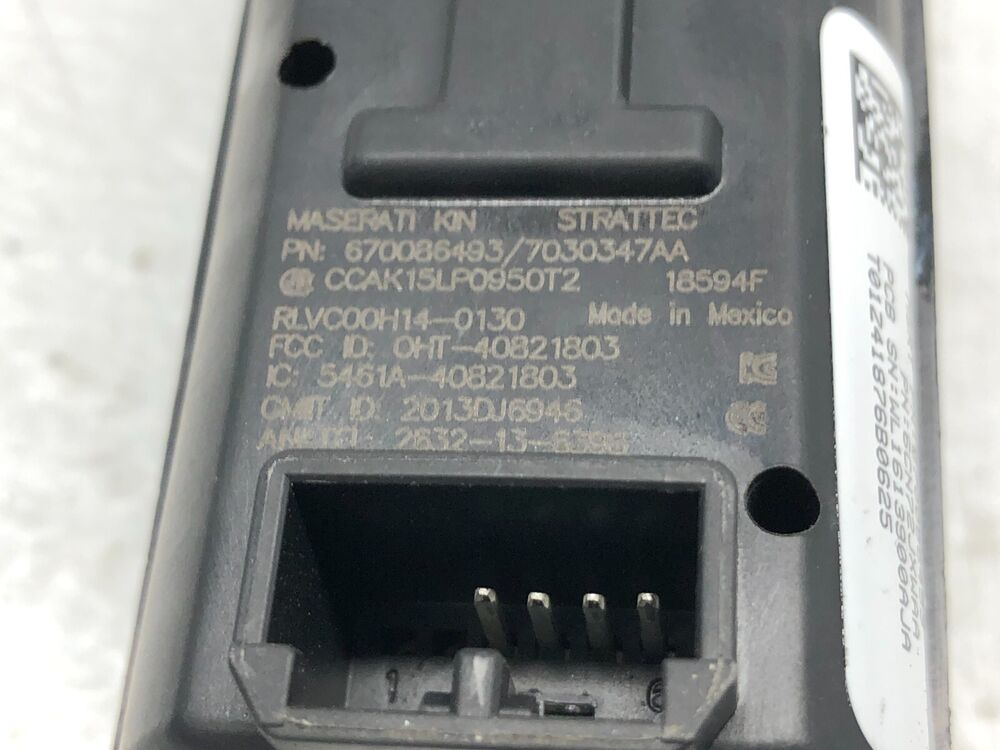 2017-2020 Maserati Levante 3.0L Engine Control Module with Key Lock Push Start OEM