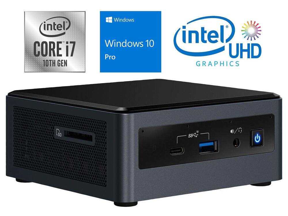 Intel NUC10I7FNH Mini PC with Core i7-10710U, 32GB RAM, 1TB NVMe SSD