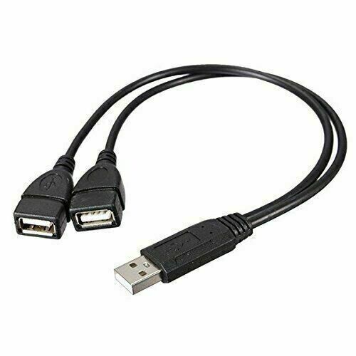 USB 2.0 A Male to Dual USB Female Y Splitter Adapter Cable