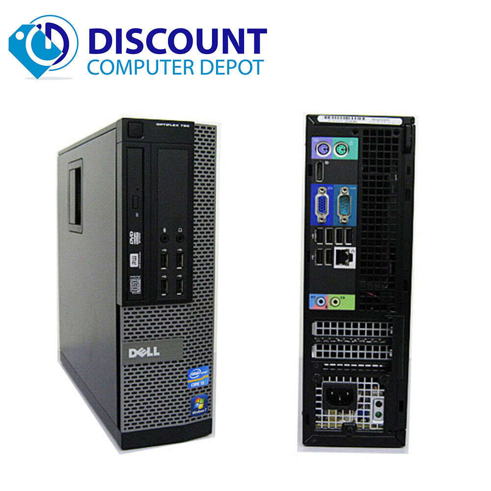 Dell Optiplex Desktop Computer with Core i5, 8GB RAM, 500GB HDD, Dual 22" LCDs, WiFi, Windows 10