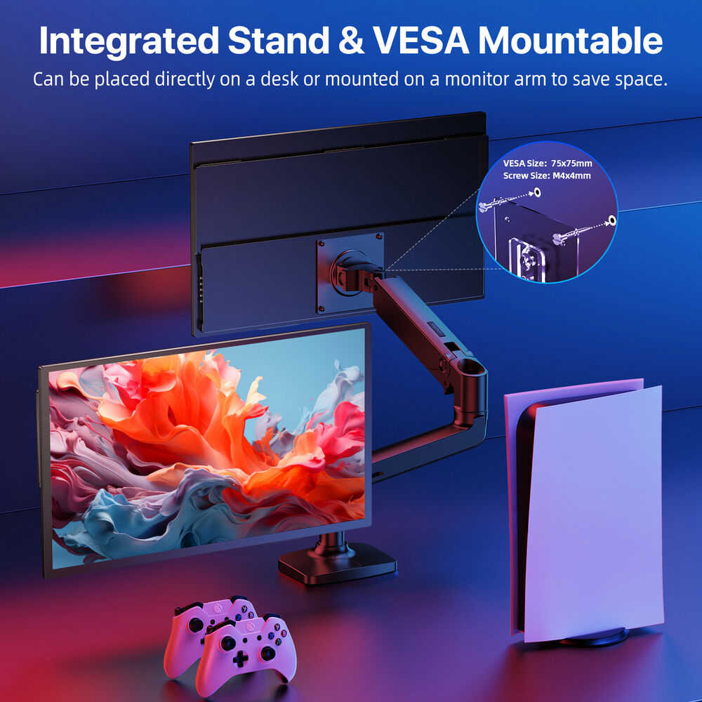 4K Portable Gaming Monitor - UPERFECT 18.4" 3840x2160 Display with HDMI & USB-C