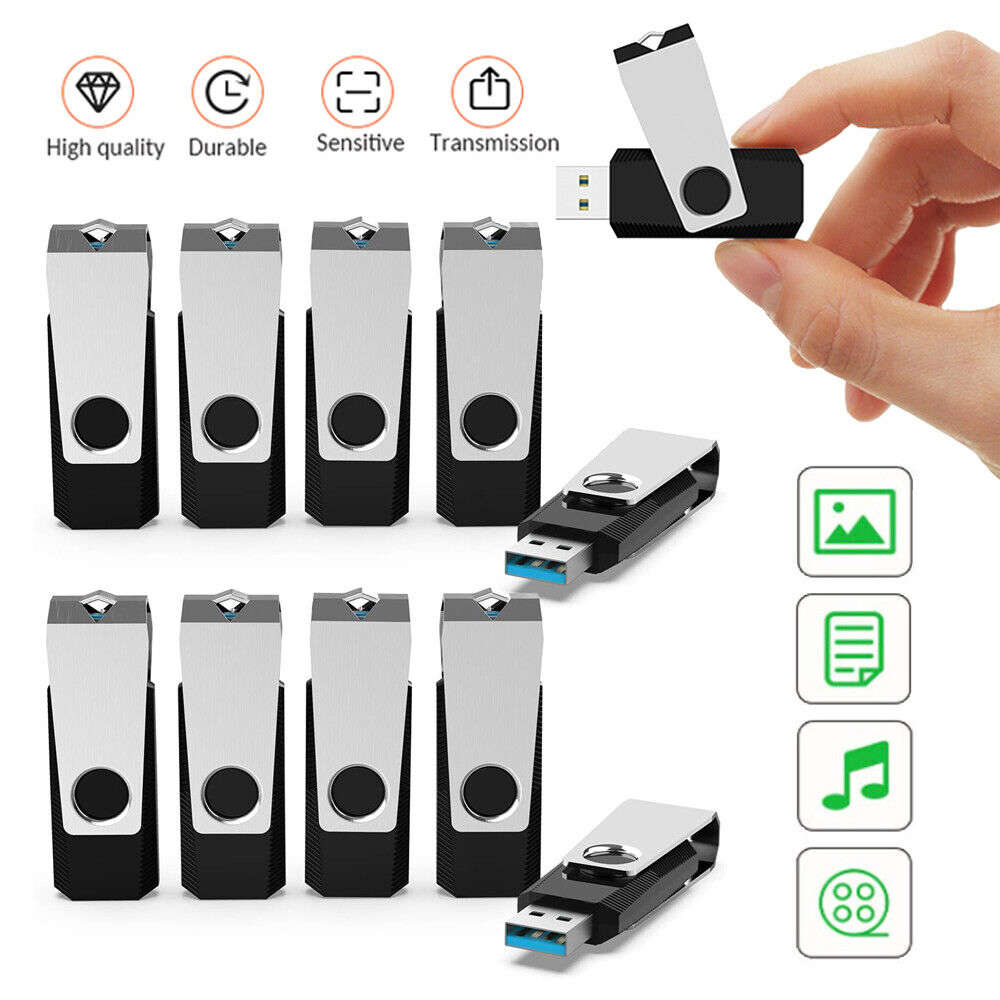 High-Capacity USB 2.0 Flash Drives - 2GB to 128GB Options