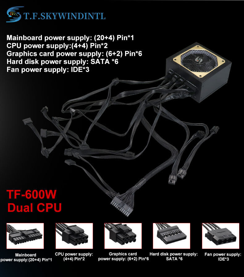 RGB Gaming 600W Full-Modular ATX Power Supply