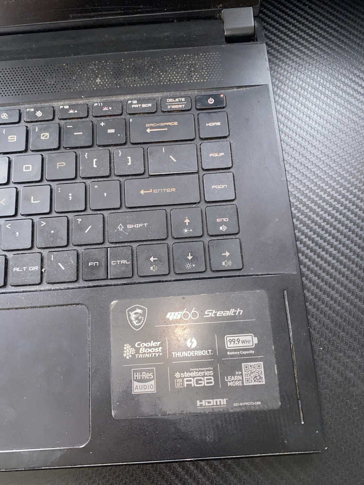 MSI GS66 Stealth Gaming Laptop - Intel i7, 16GB RAM