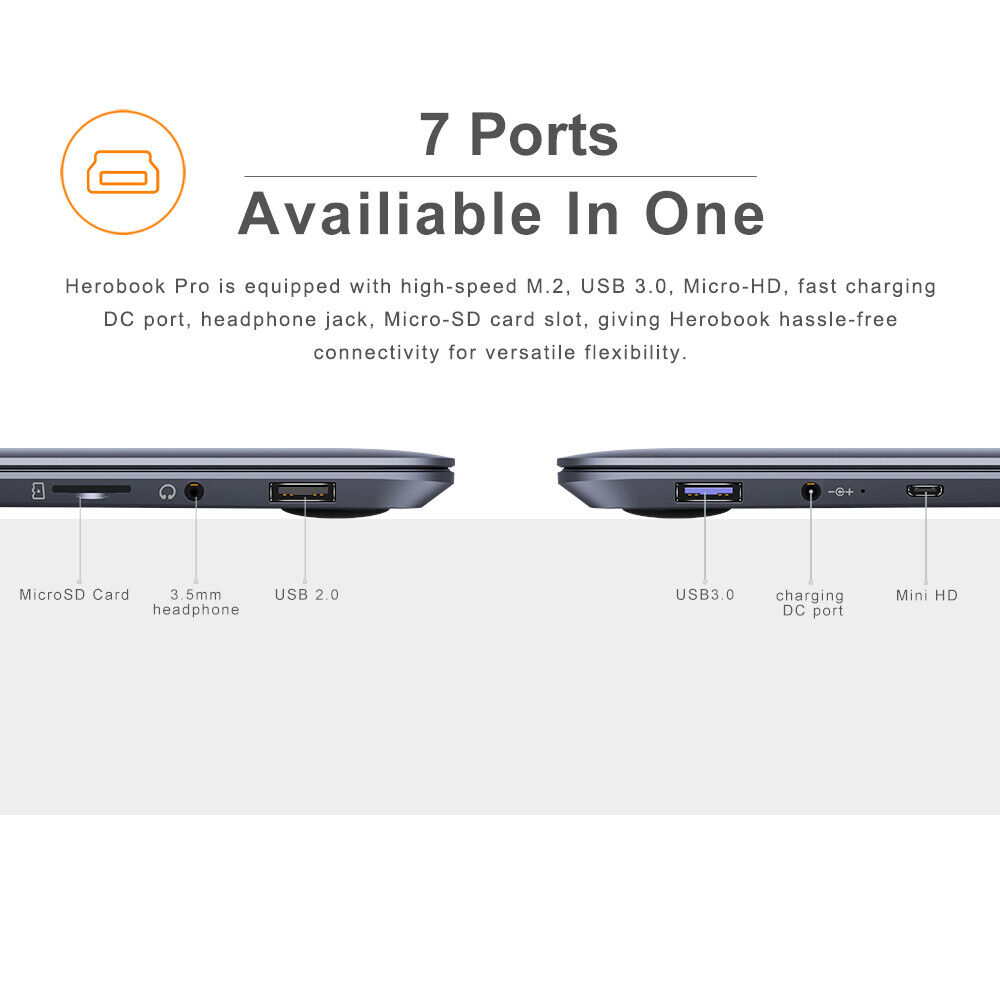CHUWI 14.1" Laptop with Intel Celeron, 8GB RAM, 256GB SSD - Natural Gray