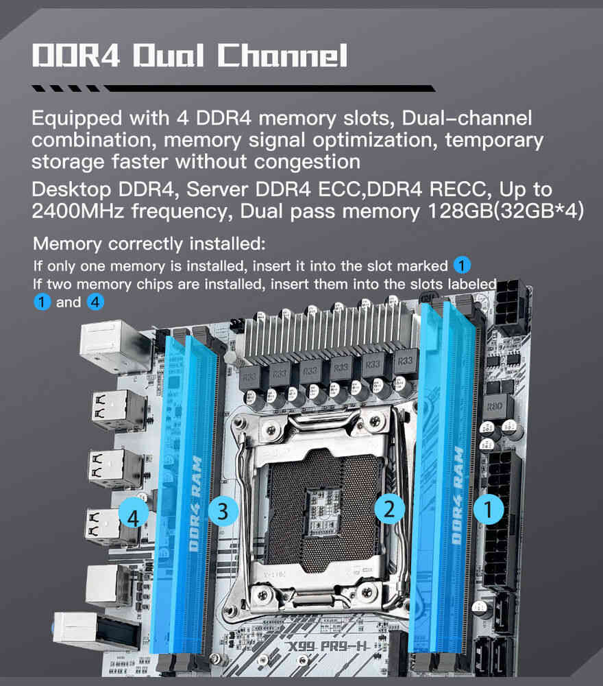 X99 LGA 2011-v3 White Gaming Motherboard