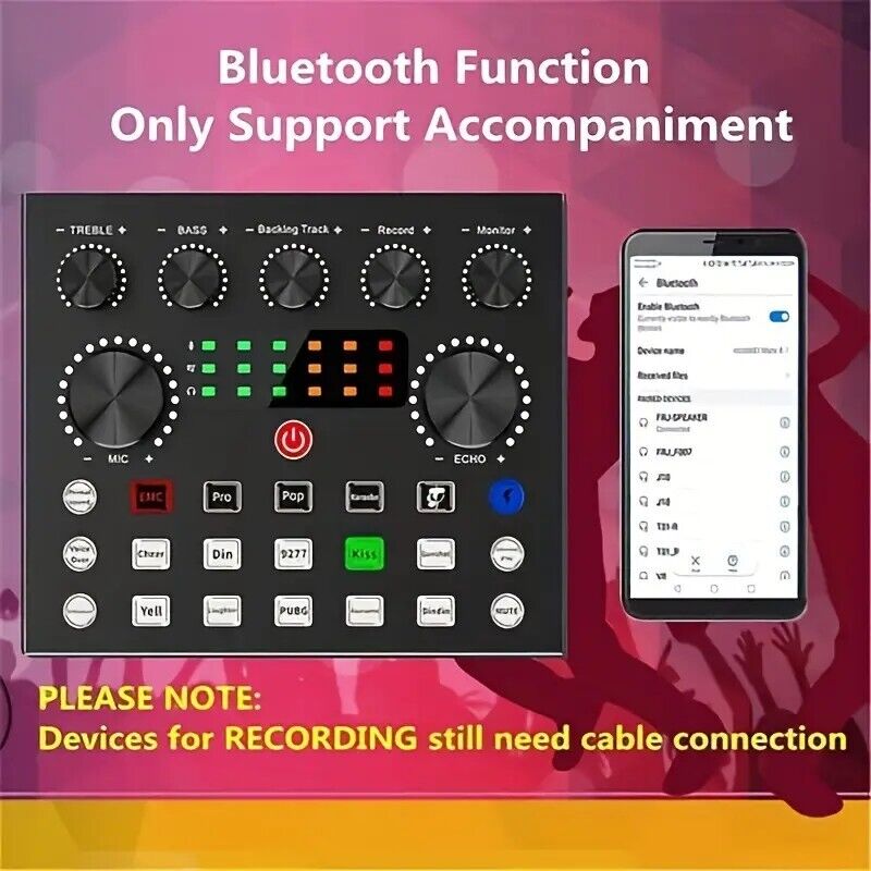 High-Quality USB External Sound Card for Live Broadcasts