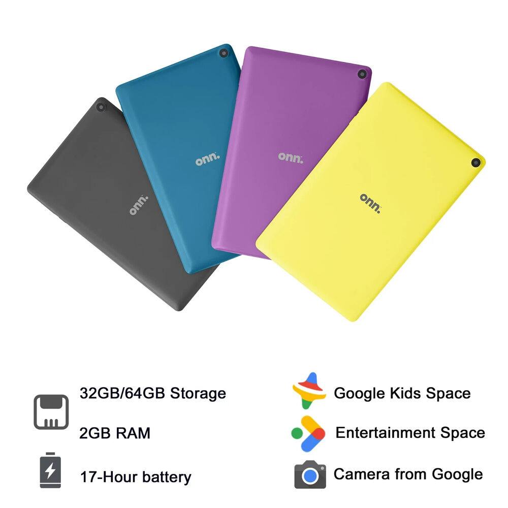 Onn. Tablet Surf Gen 3 10.1" 1280x800 32GB Quad-Core Android 11 Tablet - Charcoal