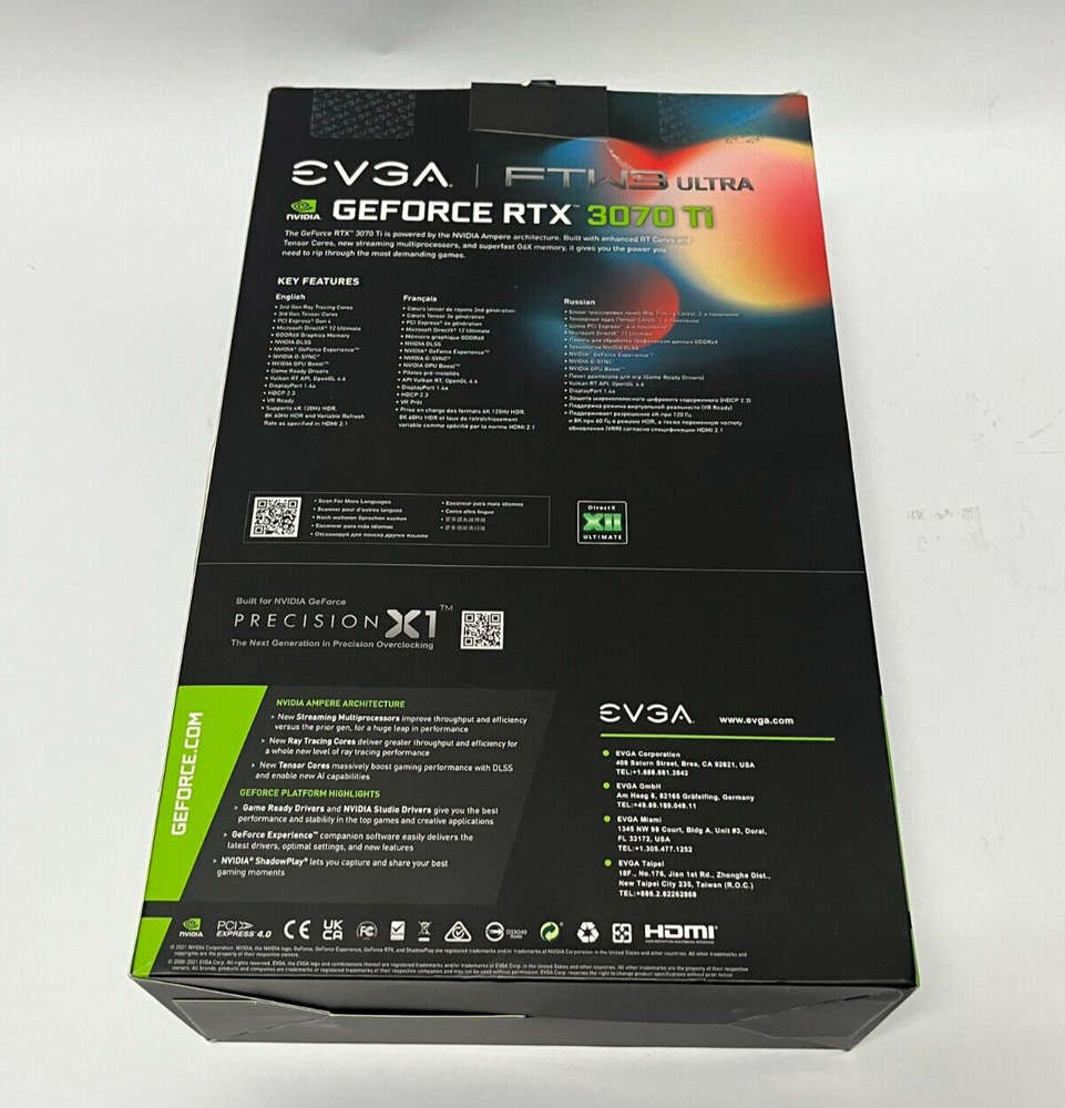 EVGA GeForce RTX 3070 Ti FTW3 Ultra Gaming Graphics Card