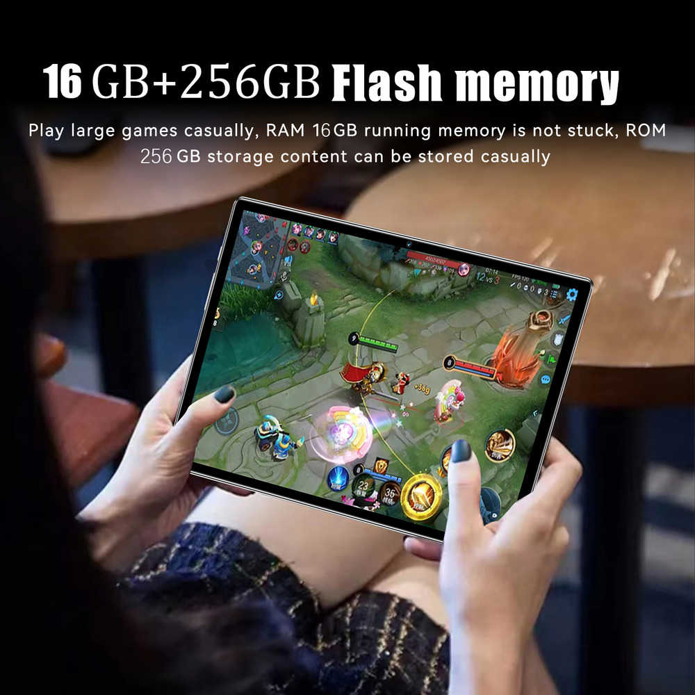2024 10-inch Android Tablet with 14" Screen, 16GB RAM, 256GB Storage, Octa-Core Processor, Dual Cameras