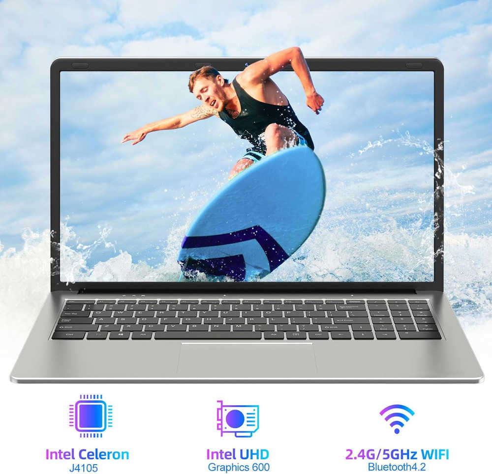 SGIN 15.6 Inch Laptop with 4GB RAM and 128GB SSD