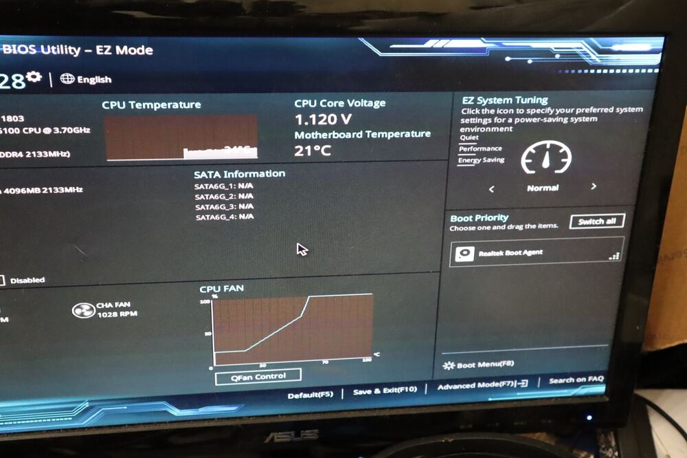 Asus H110M-C MicroATX Motherboard with Intel LGA1151 i3-6100 CPU, I/O Shield, and Fan