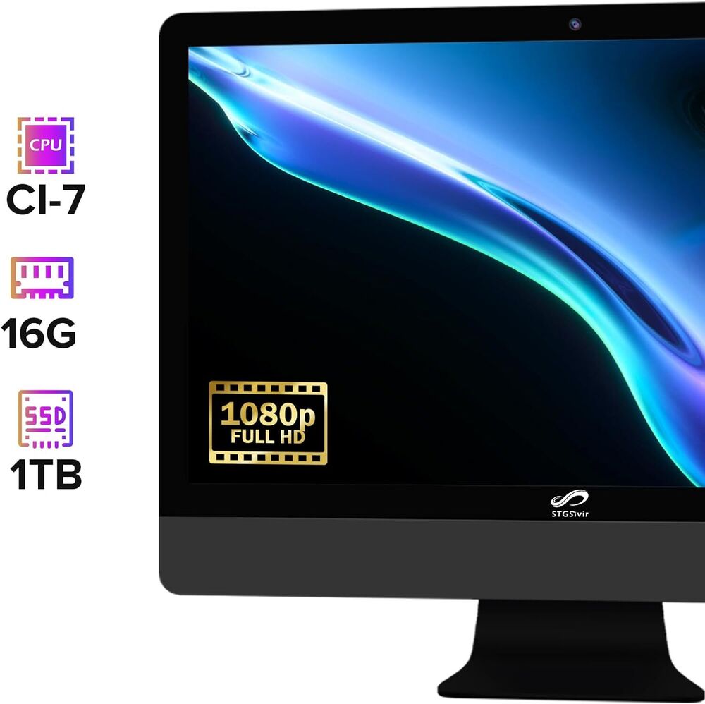 STGSivir All-in-One Computer with Intel i7, 24" LED, 1TB SSD, 16GB RAM