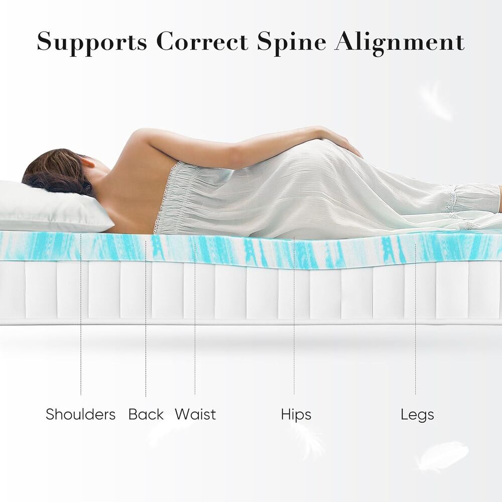 Gel-Infused Memory Foam Mattress Topper for Sleeper Sofas