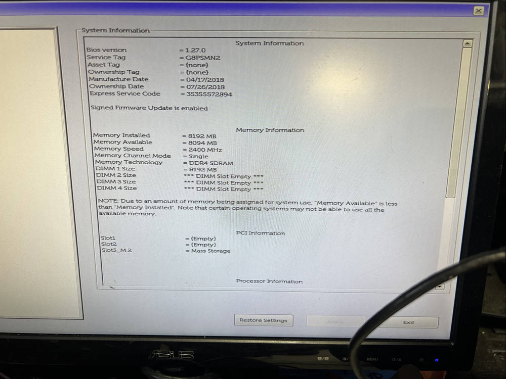 Dell Optiplex 7050 SFF Desktop with Intel i7-7700, 8GB RAM, 512GB SSD