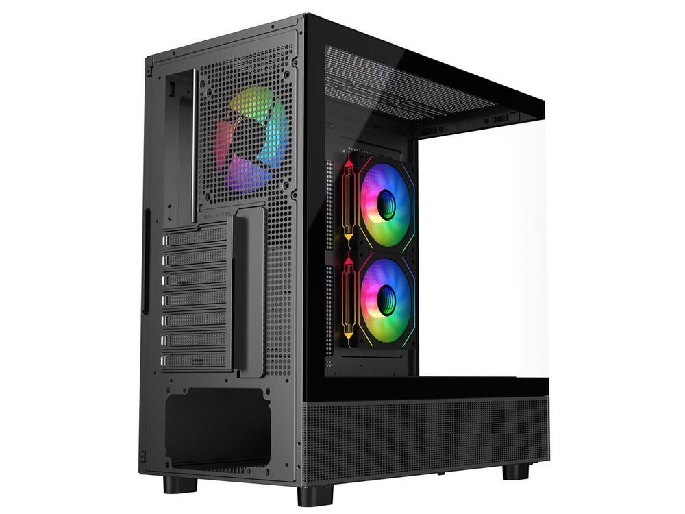 Sama Neview 4361 Black ATX Mid Tower Gaming PC Case with 3 x 120mm ARGB Fans