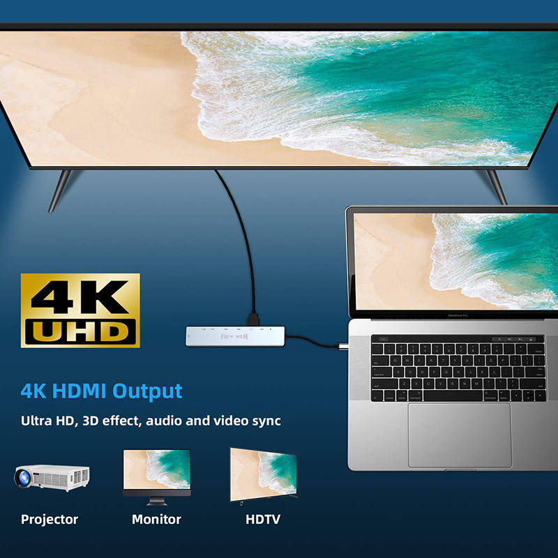 HIKARI USB Type-C Hub 8-in-1 Adapter - Boost Connectivity for Mac & Windows