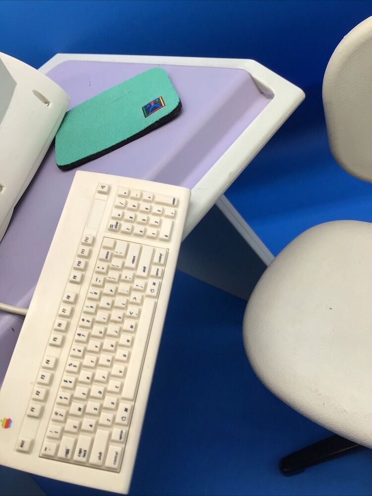 Vintage American Girl Brand Apple MacIntosh Mini Computer with Working Chair