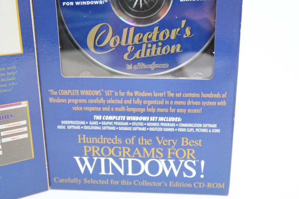 The Complete Windows Set Collectors Edition - Microforum Computer Program Software