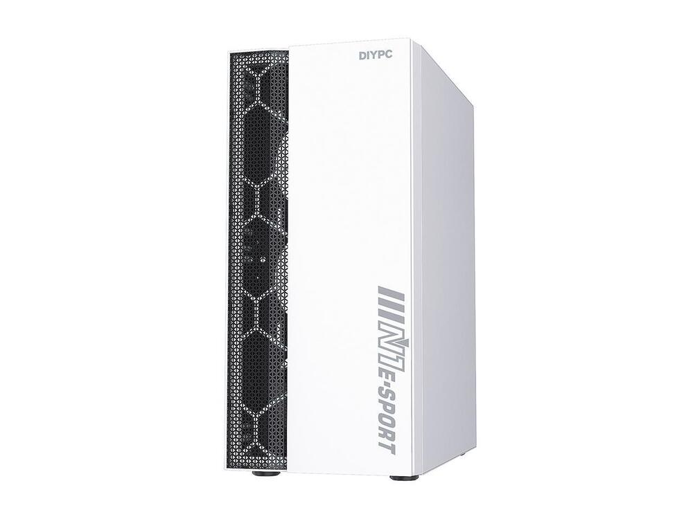 White USB 3.0 Steel/Tempered Glass ATX Mid Tower Computer Case DIYPC DIY-S08-W