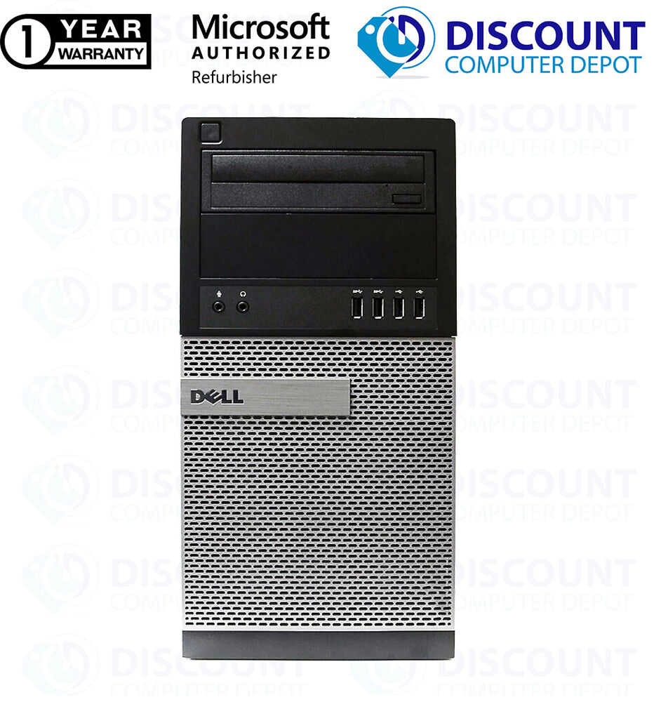 Dell i5 Desktop Computer Tower with 8GB RAM, 500GB HD, Windows 10, 19" LCD, DVD, USB 3.0